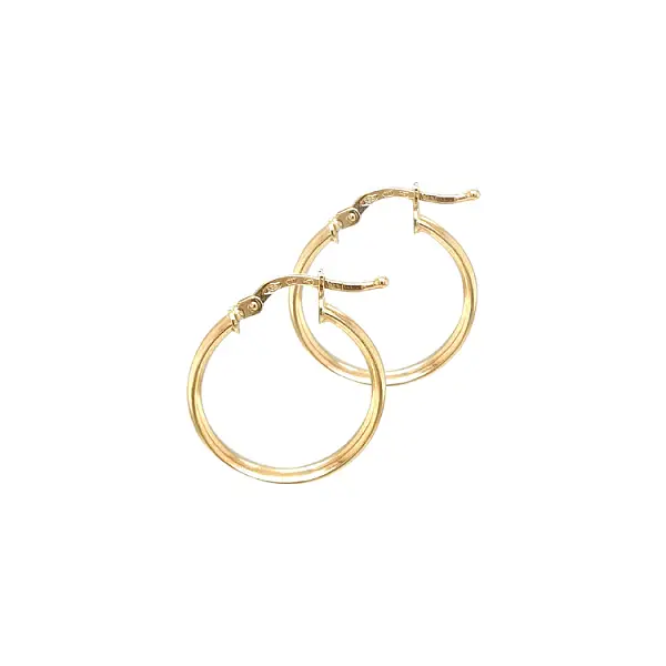 Золотые круглые серьги