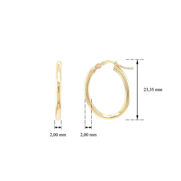 Золотые круглые серьги