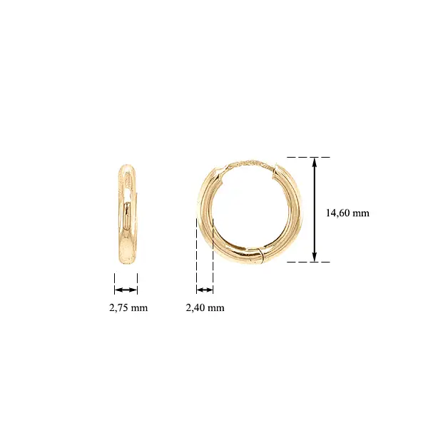 Золотые серьги Круги