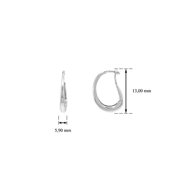 Золотые серьги Полукруги