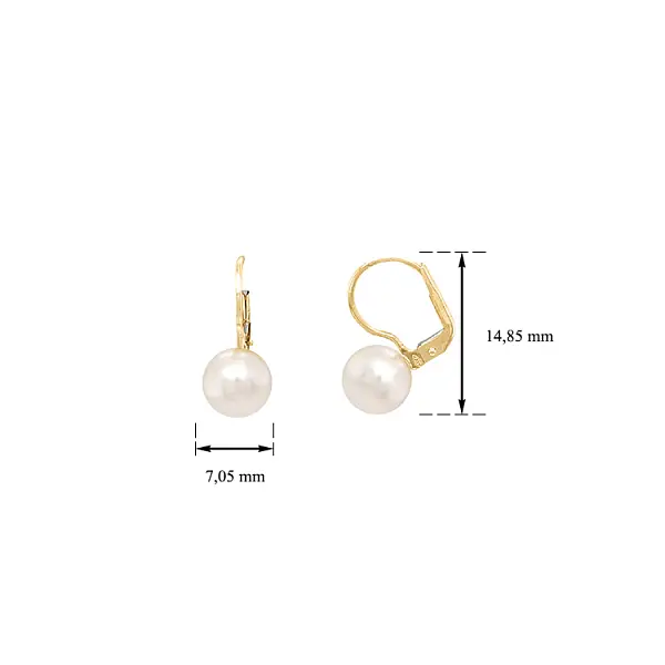 Золотые жемчужные серьги