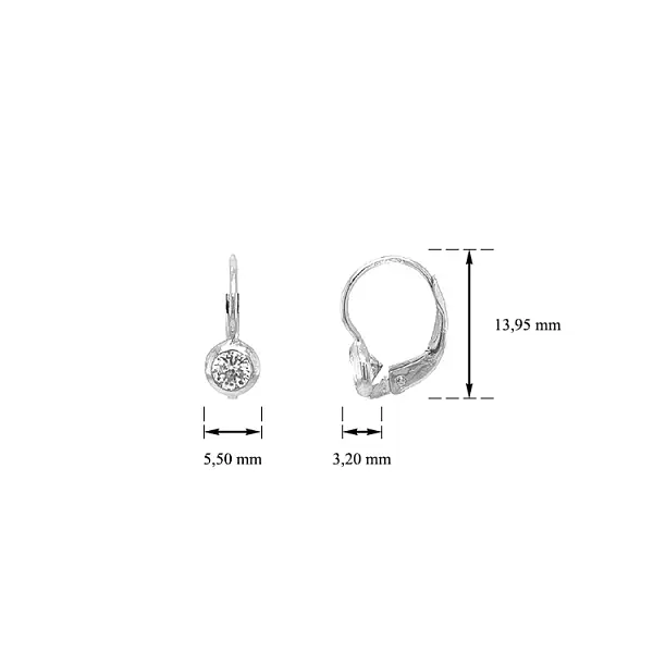 Золотые серьги с цирконами