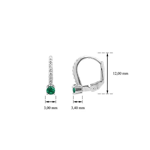 Золотые серьги с цирконами