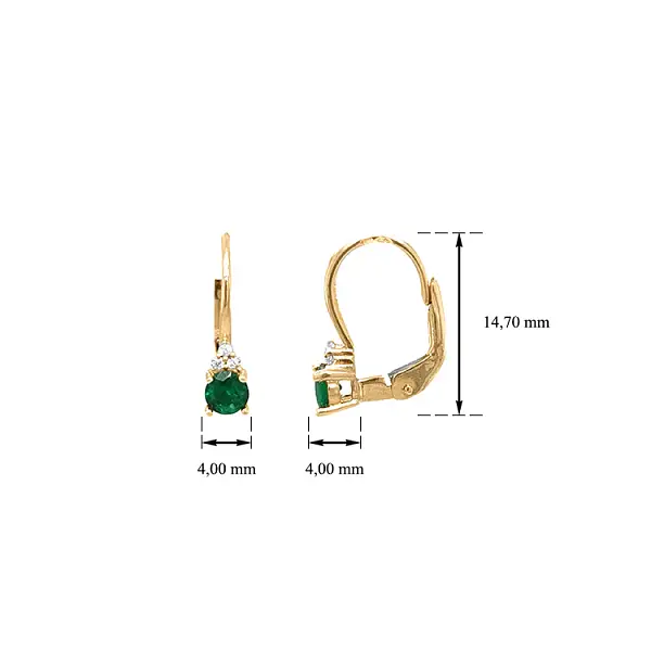 Золотые серьги с цирконами