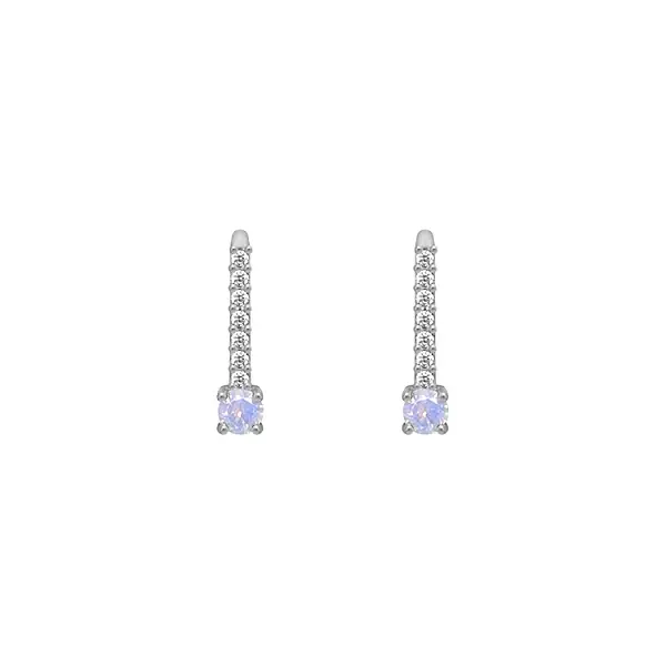 Золотые серьги с цирконами