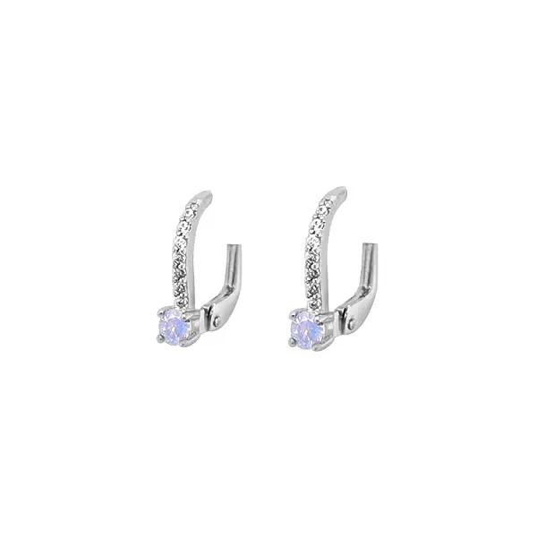 Золотые серьги с цирконами