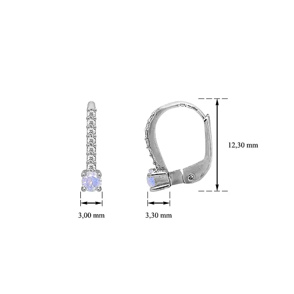 Золотые серьги с цирконами
