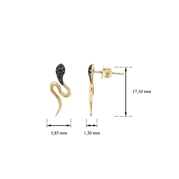 Золотые серьги с цирконами