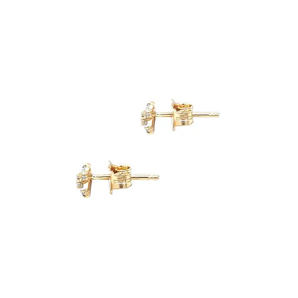 Золотые серьги с цирконами