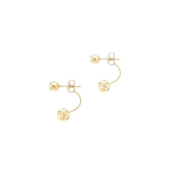 Золотые серьги Бусины