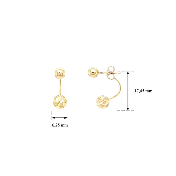 Золотые серьги Бусины