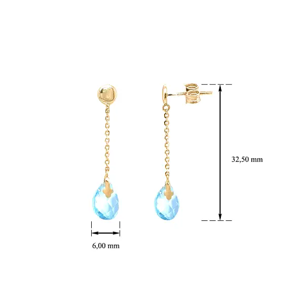 Золотые серьги-пусеты