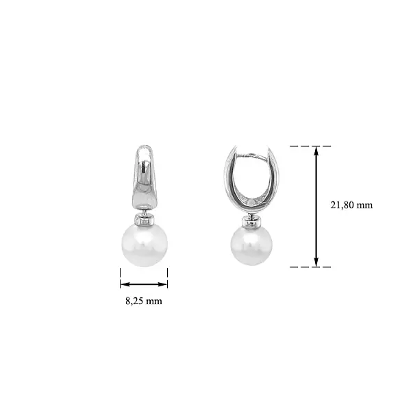 Золотые серьги с жемчугом