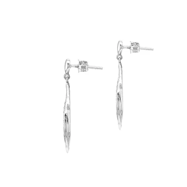 Золотые серьги-пусеты с цирконами