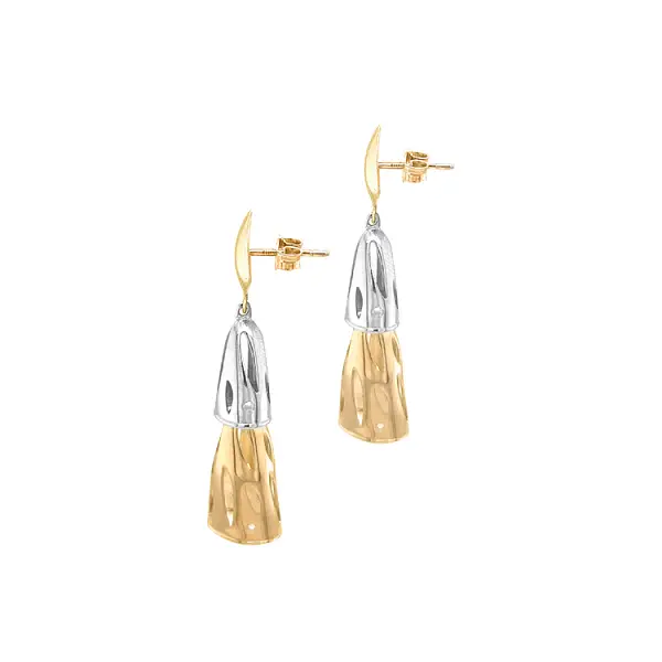 Серьги из комбинированного золота