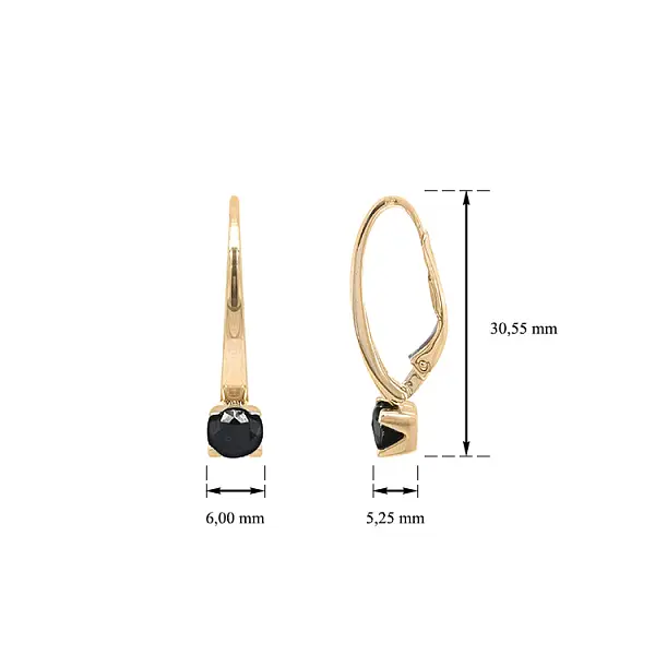 Золотые серьги с цирконами