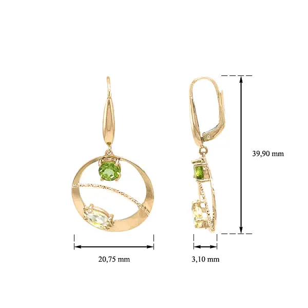 Золотые серьги-пусеты