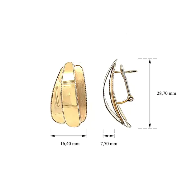 Золотые эксклюзивные серьги