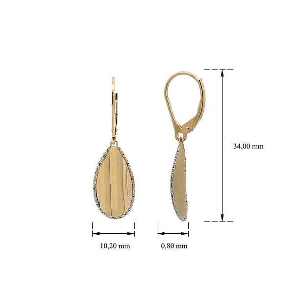 Золотые серьги-пусеты