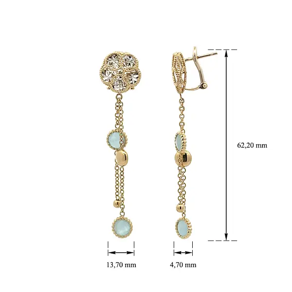 Золотые серьги-пусеты