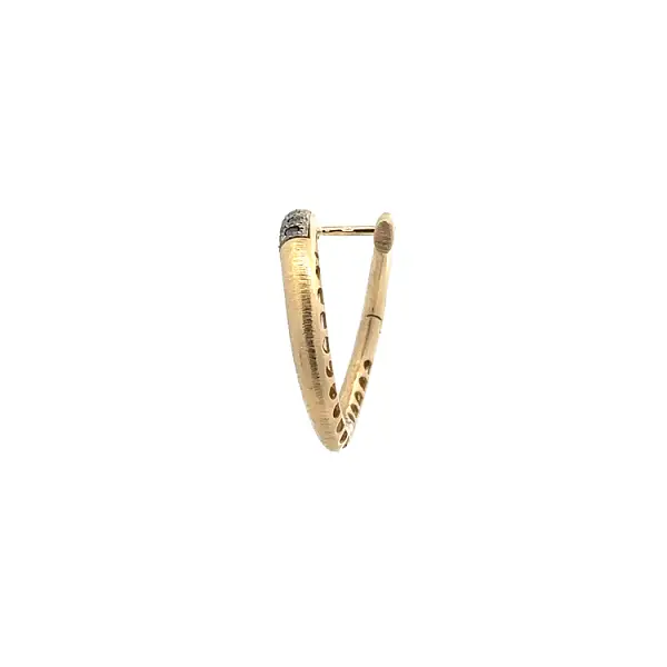 Золотые серьги с черными камнями