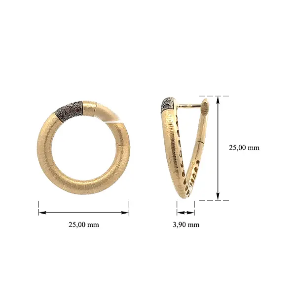 Золотые серьги с черными камнями