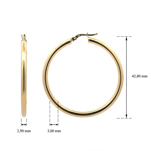 Золотые круглые серьги