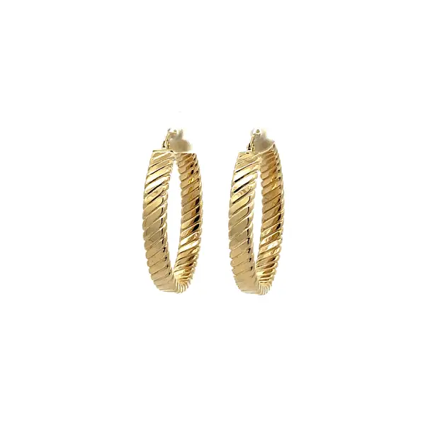 Золотые круглые серьги