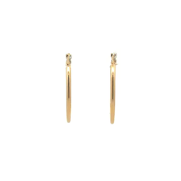 Золотые круглые серьги