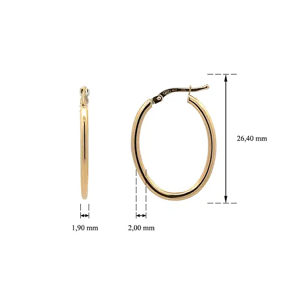 Золотые круглые серьги