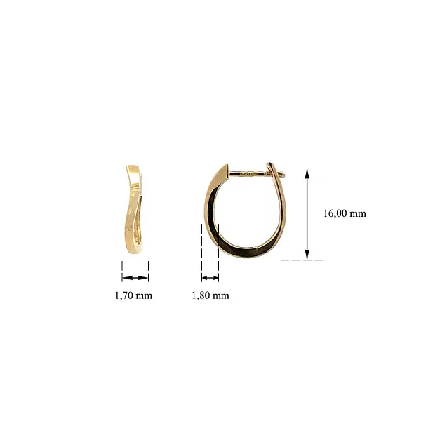 Золотые круглые серьги