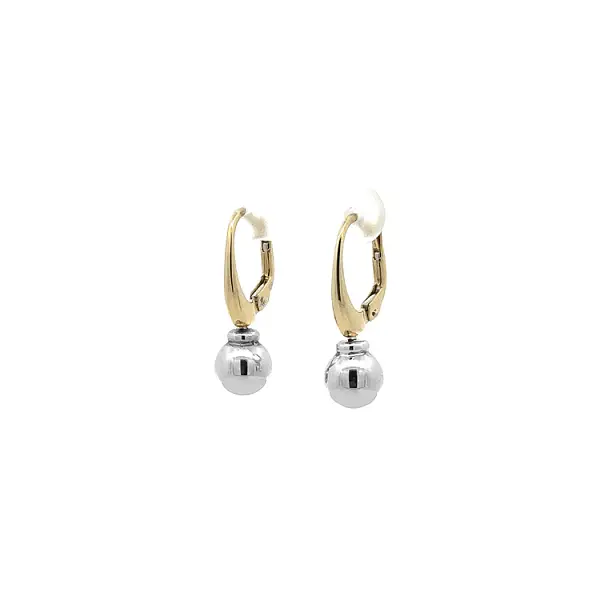 Серьги из комбинированного золота