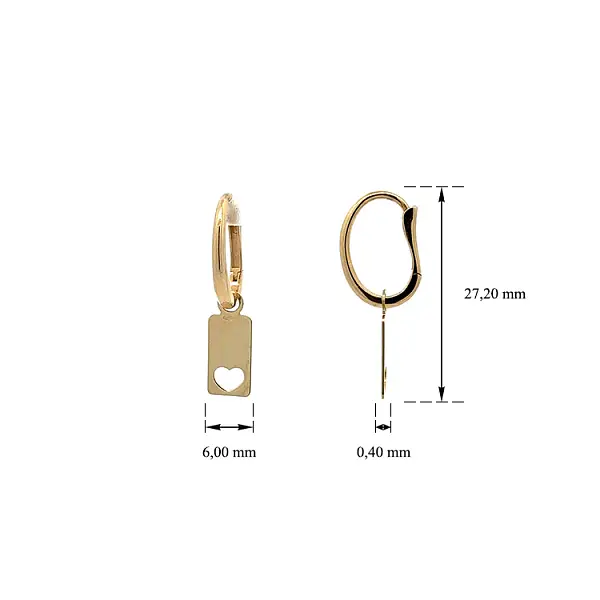 Золотые серьги-пусеты