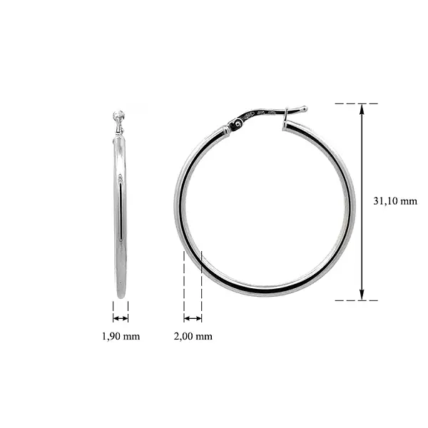 Золотые круглые серьги