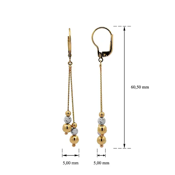 Золотые серьги-пусеты