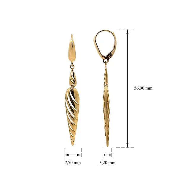 Золотые серьги-пусеты