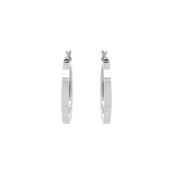 Круглые серьги из белого золота