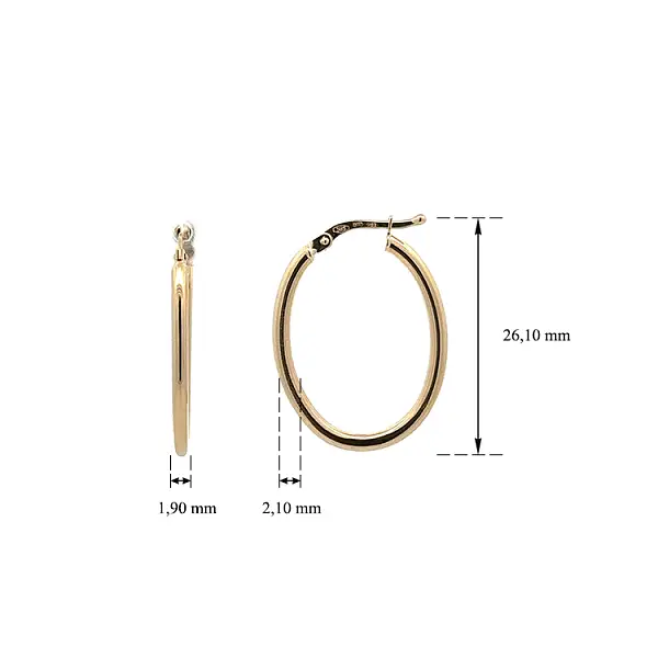 Золотые круглые серьги