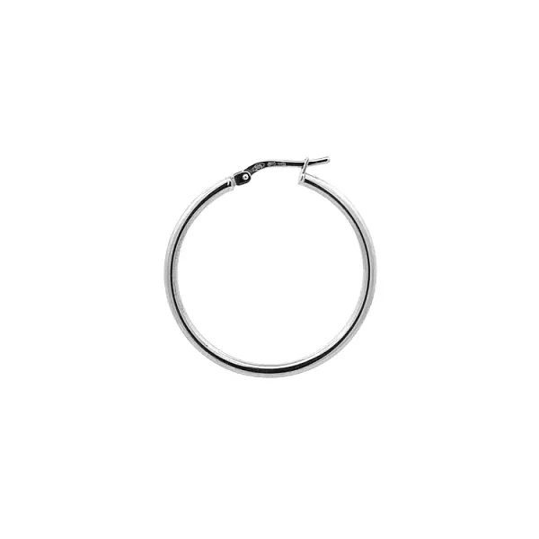 Круглые серьги из белого золота