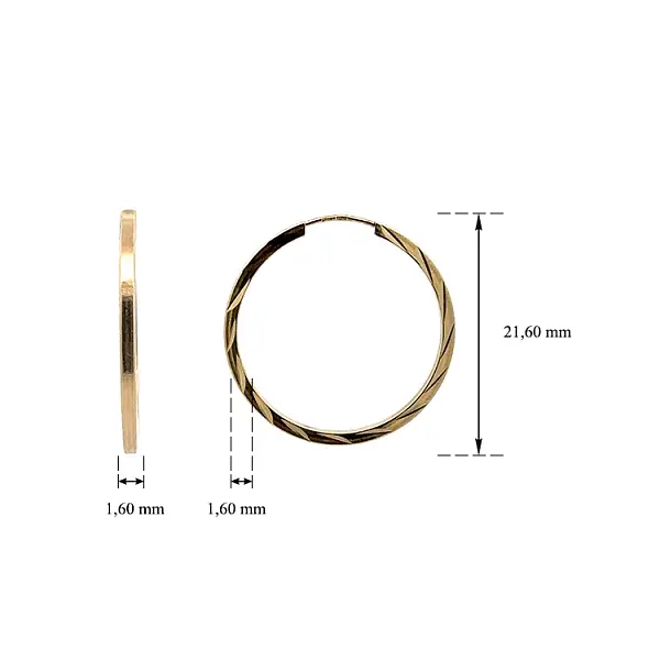 Золотые круглые серьги