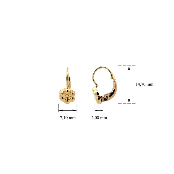 Золотые серьги Цветы