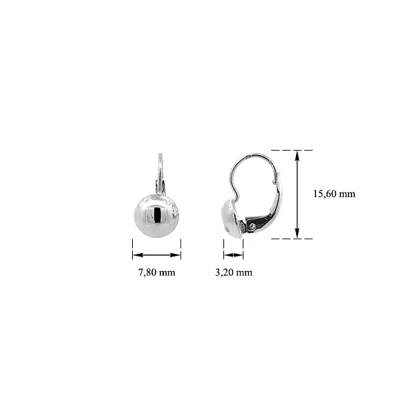 Серьги из белого золота