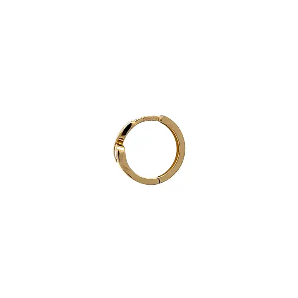 Золотые круглые серьги с цирконами