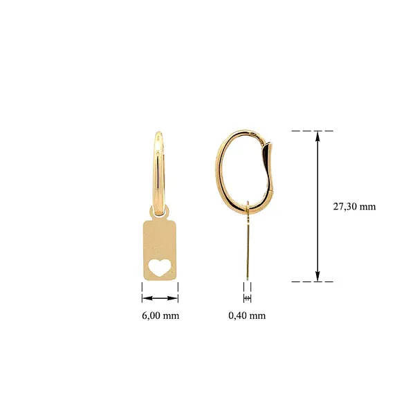 Золотые серьги-пусеты