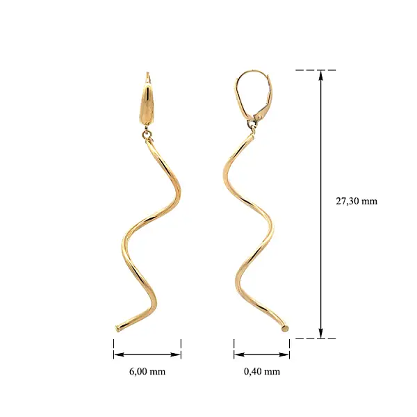 Золотые серьги-пусеты