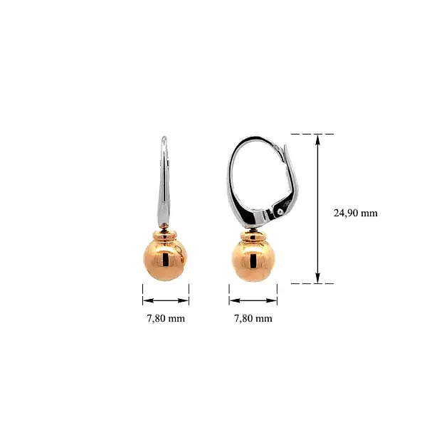 Золотые серьги-пусеты