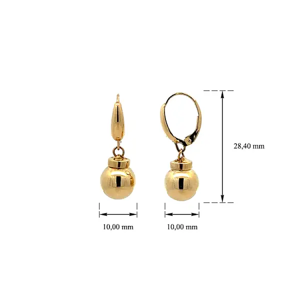 Золотые серьги-пусеты