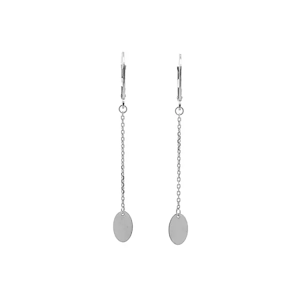 Серьги-пусеты из белого золота