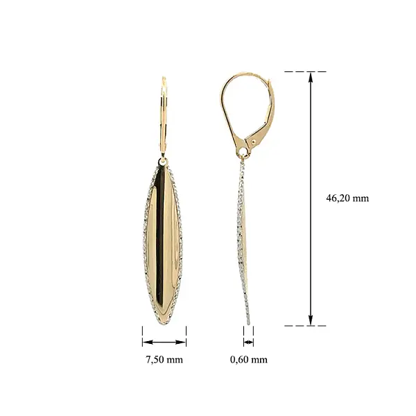 Золотые серьги-пусеты