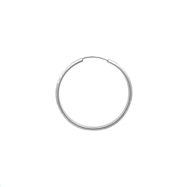 Женские круглые серьги из белого золота